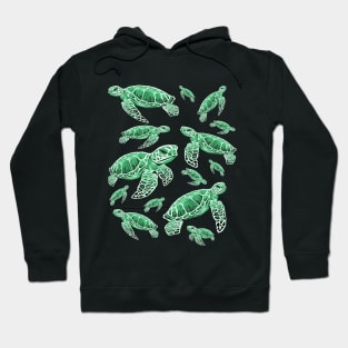 Green Sea Turtles Design Hoodie